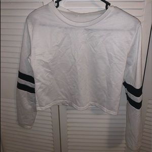 White cropped sweatshirt